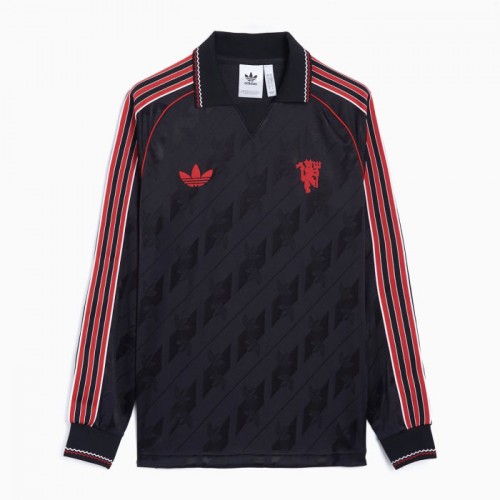 Fußball Trikot Manchester United Retro Langärmlig 2024-25 Fußball Trikot Manchester United Retro Langärmlig 2024-25